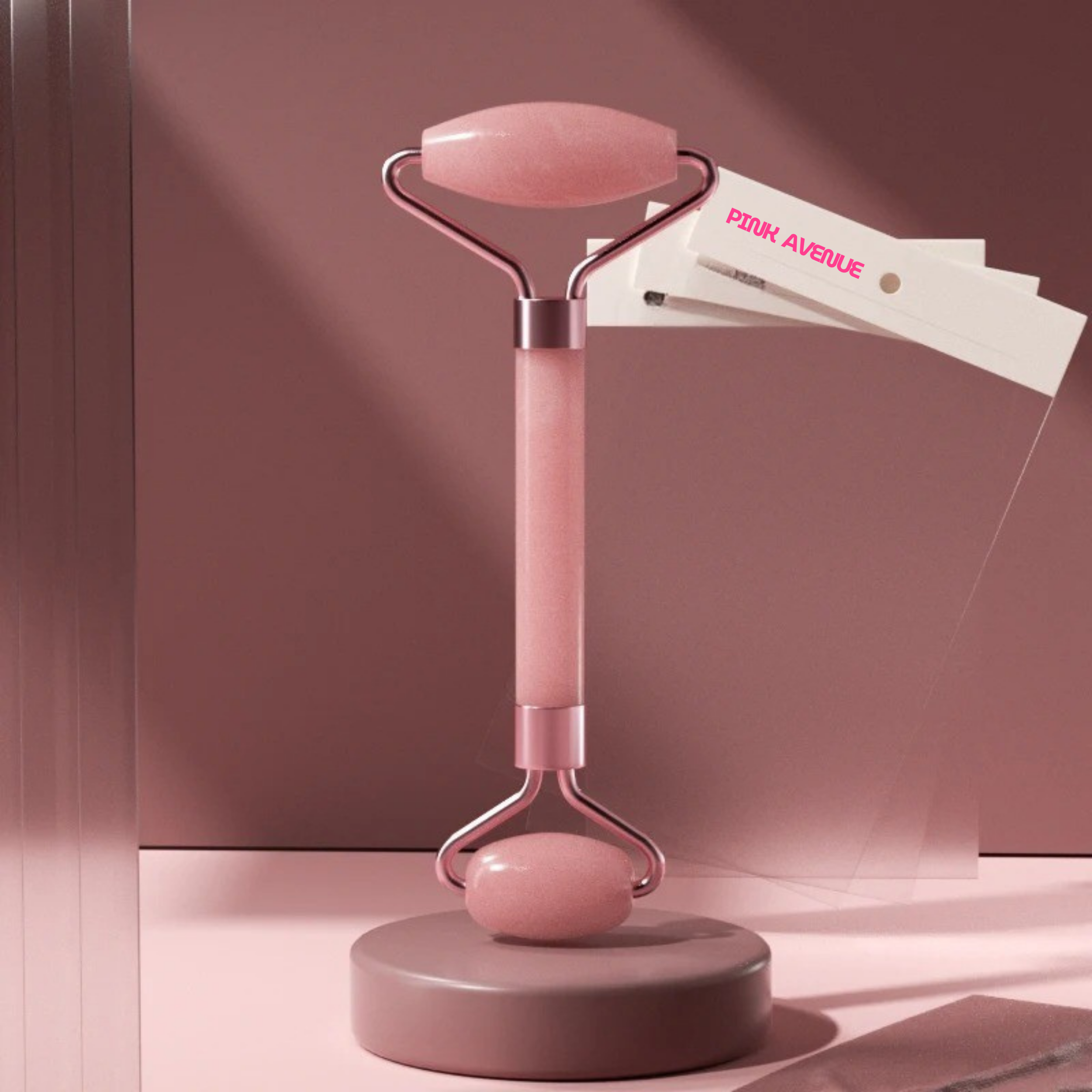 Rolo Massageador Facial + Gua Sha Coração – Cuidados Premium para a Pele