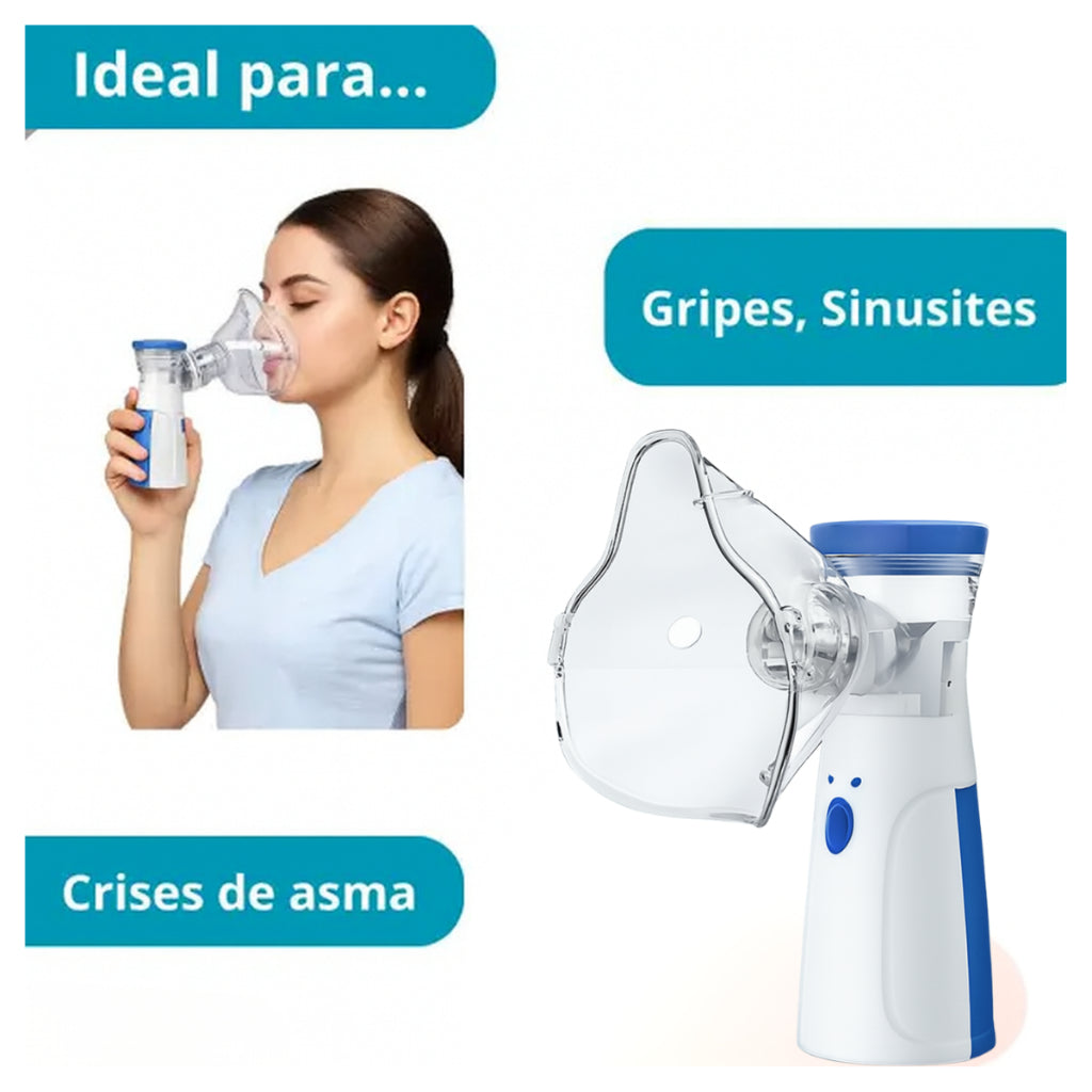 Nebulizador Portátil Mesh – Silencioso, Compacto e de Alto Desempenho