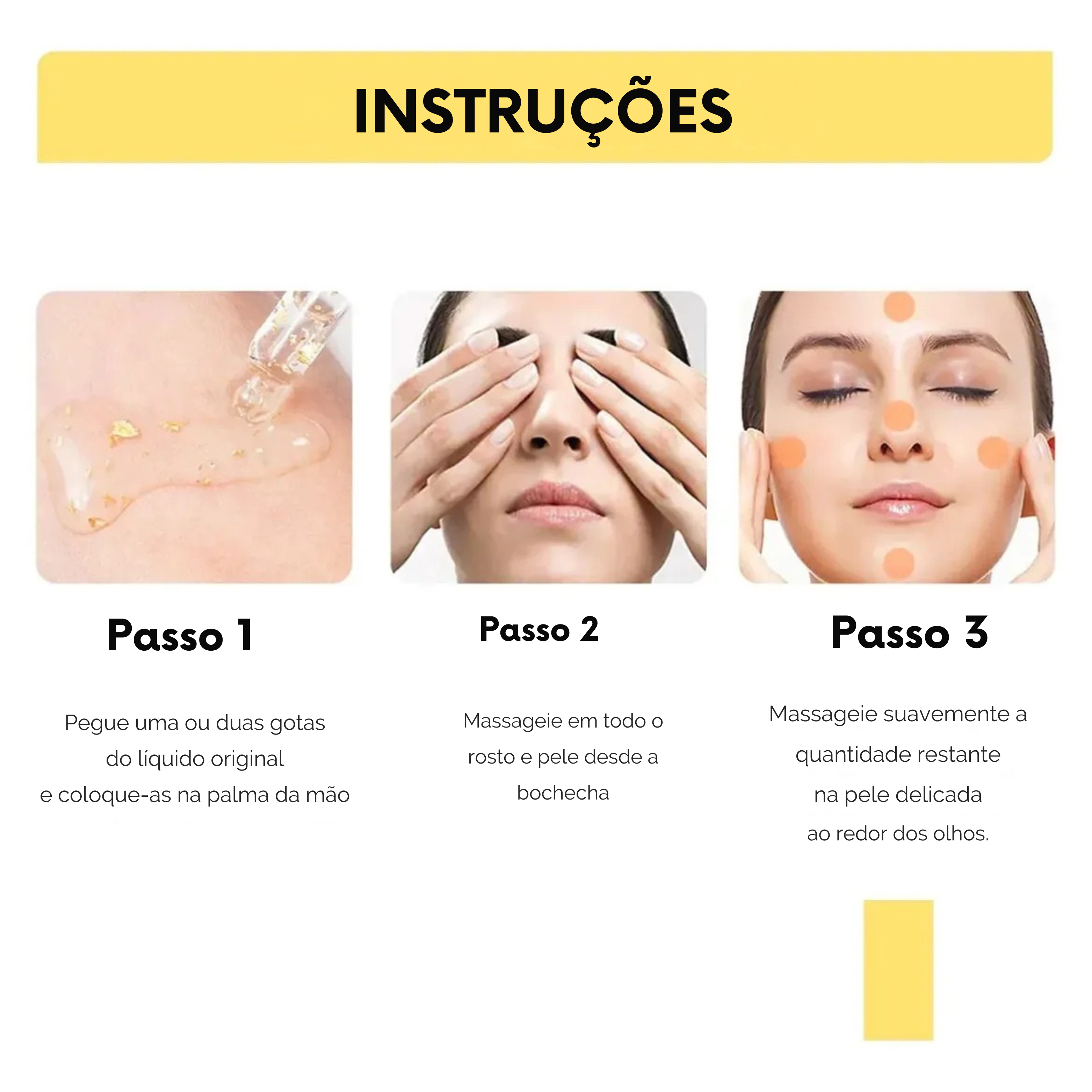 Sérum Facial Gold Foil com Ácido Hialurônico e Ouro 24k