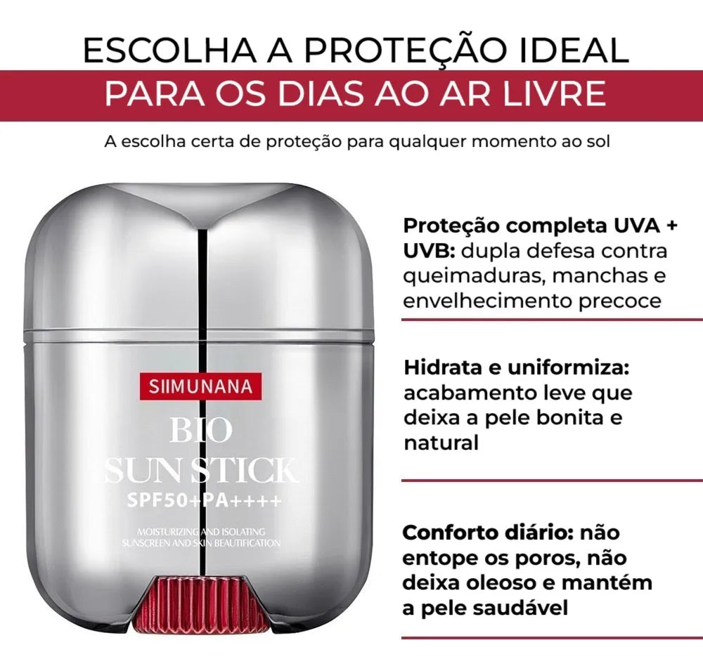 Protetor Solar Em Barra Fps50+ Hidratação Intensa Anti-idade