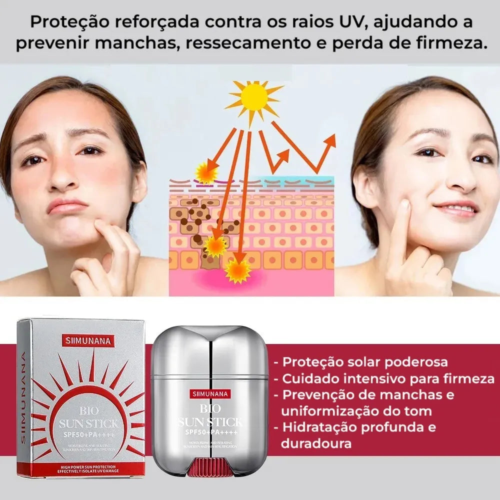 Protetor Solar Em Barra Fps50+ Hidratação Intensa Anti-idade