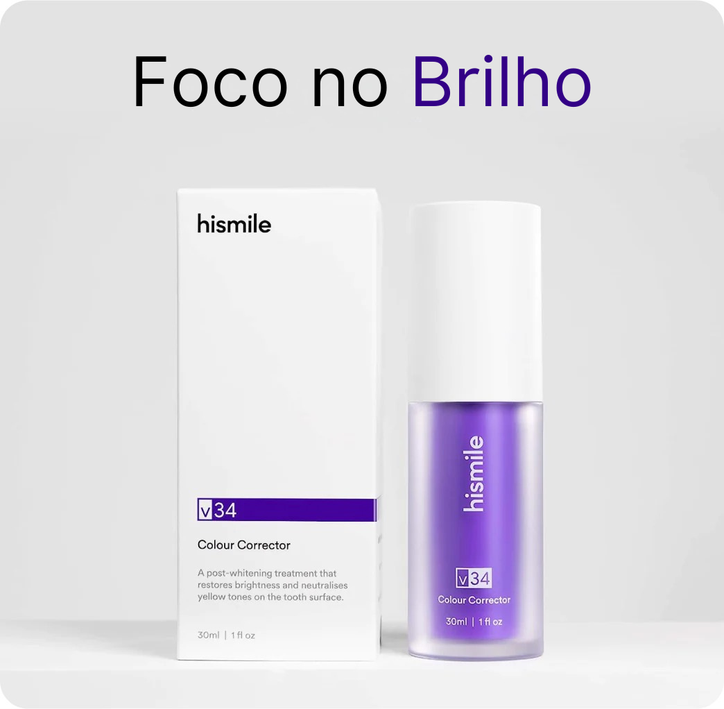 Hismile Color Corrector V34, Clareador Dental Sem Peróxido