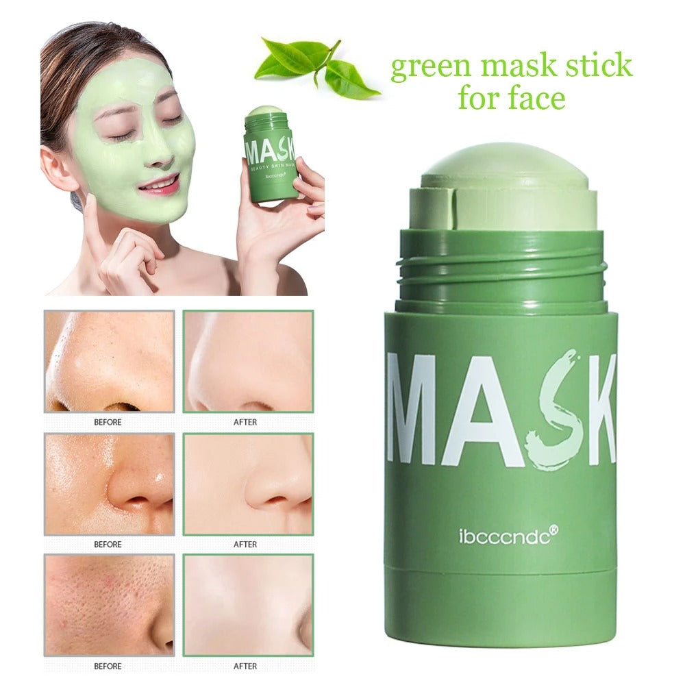 Máscara de limpeza facial, chá verde Bastão 40G